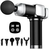 CAMEFER Deep Tissue Massage Gun, Portable Percussion Electric Muscle Massager for Pain Relief, Handheld Massagers with 30 Speeds & 6 Attachments for Back and Neck, Gifts for Men Women