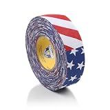 Howies Hockey - USA Flag Hockey Tape 1 Pack - Cloth Stick Tape - Strong, Long-Lasting Adhesive for Stick Blade, Lacrosse, Baseball - 1 Inch x 20 Yards - Professional Quality
