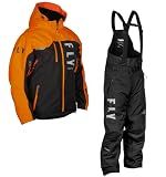 Fly Racing Carbon Set – Men’s Snowmobile Suit with Hydraguard Pro, Waterproof Jacket & Bibs, Reflective Shell Snow Gear