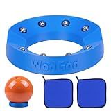 WodGod Bowling Ball Spinner,Bowling Ball Cup with 2 Towels,Suitable for Polishing,Cleaning and Displaying Bowling Balls,Blue Bowling Ball Holder with Ball Bearings and Anti-Slip Gaskets