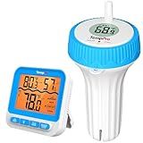 TempPro Waterproof Wireless Pool Thermometer Easy Read, Digital Pool Thermometer Floating for Swimming Pool, Hot Tub, Cold Plunge, Pond, Upgraded IPX8 Water Temperature Monitor (Previously ThermoPro)