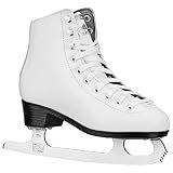 Lake Placid Cascade Girl's Figure Ice Skates White Size Y11