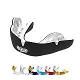 OPRO Instant Custom Fit Moldable Mouth Guard, Dentist Level (Black/White)