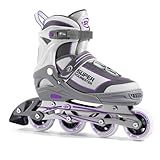 SUPER YOUNGSTER Women's Adjustable Inline Skate, Roller Skates Blades for Female Adults