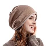 Double 2 Colors Curling Beanie Hat Ear Protection in Winter Women Knit Wool Skull Cap Soft Lining with Elastic Thermal Hat