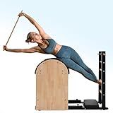 Arkantos Pilates Ladder Barrel, Wooden Spine Corrector Pilates Reformer Machine for Home Workout, Pilates Arc for Balance, Core Strengthening and Stretching