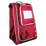 FOONPACK Ice Hockey Equipment Tower Bags, Hockey Bag with Wheels,Youth Rolling Duffle For Junior Players,(For SticksSkates,Helmet, Gear, Travel & Gear Storage)
