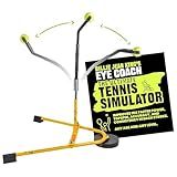 BILLIE JEAN KING'S Eye Coach Pro Tennis Simulator, Tennis Training Aid, Works in As Little As 100 Sq Ft for Players 4’2” and Up, Yellow and Black
