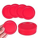 Super Z Outlet Home Air Hockey Red Replacement 2.5" Pucks for Game Tables, Equipment, Accessories (Pack of 4)