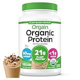Orgain Organic Vegan Protein Powder, Iced Coffee - 21g Plant Protein, 60mg of Caffeine, Low Net Carb, No Lactose Ingredients, No Added Sugar, Non-GMO, For Shakes & Smoothies, 2.03 lb