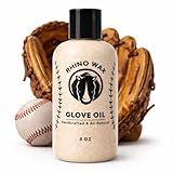 Rhino Wax - Baseball Glove Oil 8 oz (Not Made in China) - Softens & Hydrates Leather Fibers - Improves Ball Gloves Flexibility - Break in Mitts Fast - Natural Ingredients - Proudly Made in the USA