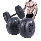 Deiris New Adjustable Dumbbells Set 8LB Each (2 Pack), Hand Weight Set,Black Portable Travel Weightsfor Home Gym & Travel | Quick-Adjust Design, Strength Training & Body Shaping Equipment