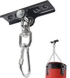 Heavy Duty Punching Bag Hanger with 360° Swivel, Reinforced Steel Heavy Bag Ceiling Mount Holds Up to 300 lbs, Punching Bag Mount for Boxing, MMA & Home Gym Training