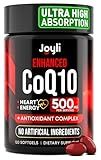 High Absorption CoQ10 500MG - Co Q 10 Supplement 120 Softgels for Heart Health&Energy Production - Enhanced CoQ10 Nutritional Supplements with Coenzyme Q10 - Alternative to coq10 400mg softgels