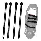 4 Pack 18 Inch Snowshoe Straps Replacement for MSR Classic Snowshoes Straps Kit, Adjustable Ski Boot Wraps Ties Compatible with Denali Evo Ascent Snowshoes, PosiLock Bindings