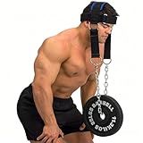 Fitness Neck Head Harness Neck Training Weight Lifting Strength Trainer With Adjustable Long Steel Chain and Strap Improve Muscle Strength Neck Exerciser