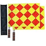 Wrzbest Football Soccer Linesman Referee Flags,Metal Pole Foam Handle with Carrying Tote (Soccer Referee Flags)