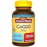 Nature Made CoQ10 300mg per 3 Softgels, CoQ10 Supplement for Heart Health & Antioxidant Support, 120 Softgels, 40 Day Supply