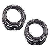 Master Lock Cable Bike Lock 4' 5/16" 2-Pack, 8143T
