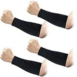 REDANHA 2 Pairs Arm Protection Sleeves Level 5 Protection Cut Burn Resistant Sleeve Anti Abrasion Forearm Cover Protector for Men Women (Black)
