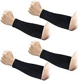 REDANHA 2 Pairs Arm Protection Sleeves Level 5 Protection Cut Burn Resistant Sleeve Anti Abrasion Forearm Cover Protector for Men Women (Black)