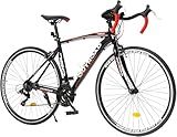 Outroad Road Bike 14-21Speed 700C Wheel with Light Aluminum Alloy Frame Commuter Bicycle with V Brakes for Men, Women and Adult, 21 Speed-red
