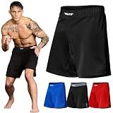 Elite Sports Men's New Item Jack Series Fight Shorts, Black, Medium