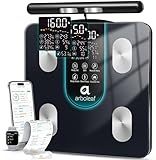 arboleaf Smart Scale for Body Weight, 8-Electrode Dual-Frequency BIA Bathroom Scale with 7-in-1 Display for BMI Body Fat Muscle Mass, Segmental Full Body Composition Analyzer, 50+ Metrics in App