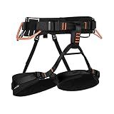 Mammut 4 Slide Climbing Harness – Adjustable Rock Climbing Harness with 4 Slide-Bloc Buckles & Wear Indicator, Comfortable Cushioned Fit for Indoor & Outdoor Climbing, Black, M-XL