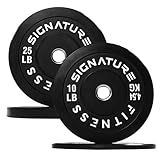 Fitvids Olympic Bumper Plates Set, 2" Weight Plates for Strength Training & Weightlifting, 70LB Set (10LB, 25LB), Multiple Packages