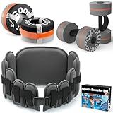 Sportneer Water Aerobics Pool Exercise Equipment Aqua Workout Combo Set Includes High Density Foam Dumbbell Aqua Belt Water Ankle Weights for Aquatic Therapy Pool Fitness Aquatic Fitness Equipment