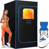X-Vcak Upgraded Portable Sauna of Relaxation, Steam Sauna for Home with Steamer, Pairs Remote Control, Folding Chair, 9 Levels, 2.6’ x 2.6’ x 5.9’