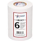 ST Sports Tape – Pro-Grade Cloth Hockey Tape (6 Rolls) - Strong Long-Lasting, Water Resistant Athletic Grip Tape for Lacrosse, Hockey, Baseball & Multi-Sport Use (6, White)