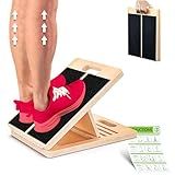 GrdnCare Wooden Calf Stretcher - Portable Slant Board for Calf Stretching - Bears 300 lbs - Adjustable Incline Board Physical Therapy Equipment - Reduce Injury Risk, Improve Foot, Leg & Ankle Mobility