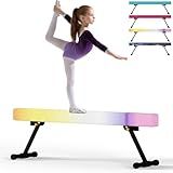 EL&IT·Wings 6ft Gymnastic Balance Beam,Adjustable High and Low Level Floor Beam - Highly Stable - Gym Practice Training Equipment for Kids Children Girls Home (Multicolor)
