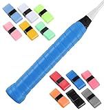 Thrymme 12PCS Tennis Racket Grip Tape, Tennis Tape for Racket Grip, Sweat Absorbing Handle Wrap for Badminton Pickleball Fishing (Multicolor)