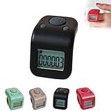 Gym Lap Counter & Score Keeper - Rechargeable 6-Digit Tally Clicker with LED Display, IP65 Waterproof - for Swim Laps, Boxing Rounds, HIIT Workouts - Shockproof Handheld Design (Black)