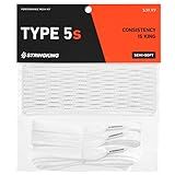 StringKing Type 5s Semi-Soft Lacrosse Mesh Kit with Mesh and Strings (White)