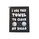 SHANKITGOLF Golf Towel for Golf Bag Microfiber with Clip, Funny Cleaning Cloth for Balls & Clubs, Premium Accessories, Gift for Men, Golfers, Dad