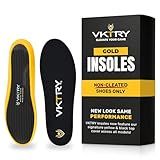 VKTRY Gold for Non-Cleated Shoes - Carbon Fiber Performance Insoles - Customized Athletic Inserts for Sports Basketball Volleyball Running & More | Shock Absorption US M14.5-15, W16.5-17, >220lbs