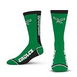 For Bare Feet NFL Classic PHILADELPHIA EAGLES MVP Crew Sock Team Color Large