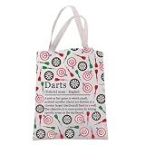 JXGZSO Funny Darts Gift Dart Definition Shoulder Bag Darts Player Gift Darts Game Lover Gift Dartboard Paint Tote Canvas Bag