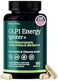 Colon Cleanse + GLP-1 Support Supplement for Weight Loss & Energy - Appetite Suppressant and Fat Burner w Berberine, Yerba Mate, Psyllium Husk, Senna Leaf, Lemon, Black Garlic, Digestive Broom & Flush