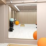 NEUWEABY Home Gym Mirror, 57''X24''-2PCS Large Yoga Mirror, Frameless Full Length Mirrors for Fitness, Tempered Glass, Wall Mounted for Dance Studio, Garage