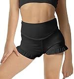 rrhss Girls Athletic High Waisted Ruffle Shorts Comfy Dance Workout Shorts