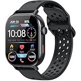 Smart Watch GPS, 2.06"HD AMOLED Display Smartwatch for Men/Women(Answer/Make Call),110+ Workout Mode, 5 ATM Water-Resistance, Heart Rate/Sleep Monitor /Stress, Pedometer Running Watch for Android/iOS
