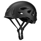 OutdoorMaster Rock Climbing Helmet, Adjustable Mountaineering Helmet, Arborist Helmet, Hiking, Caving Search, Rescue and Tree Climbing Helmet Men & Women, Black
