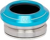 The Vault TV Velocity II Headset Blue - Aluminum Dust Cover, Smooth Spinning Lightweight Scooter Headset, 1 1/8" Bearing Size, Modern TV Logo Design