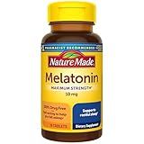 Nature Made Melatonin 10mg Maximum Strength Tablets, 100% Drug Free Sleep Aid for Adults, Melatonin for Adults, 70 Count, 70 Day Supply