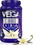 Vega Essential Protein – 25g Vegan Protein Powder, Creamy Vanilla, Dairy-Free Vanilla Shake – Large Tub, 32.5oz (20 Servings)